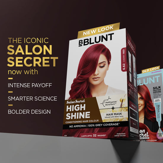 BBlunt Salon Secret High Shine Creme Hair Colour - Cherry Red - No.6.62 - 130g