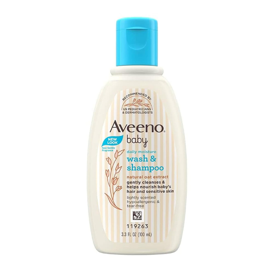 Aveeno Baby Daily Moisture Wash and Shampoo, 100ml