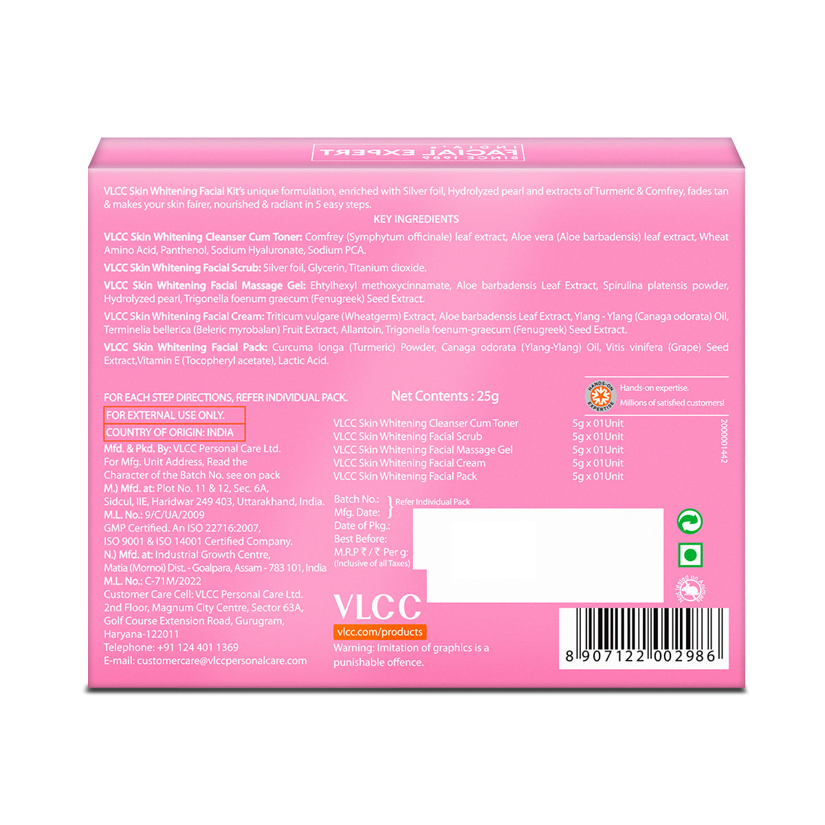 Before–after glowing skin after kit use