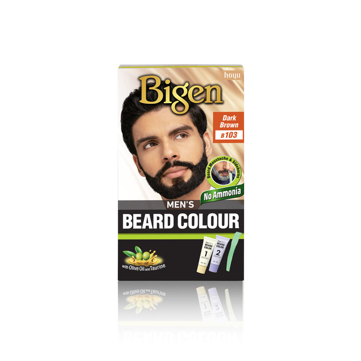 Bigen Men’s Beard Colour B103 Dark Brown product box
