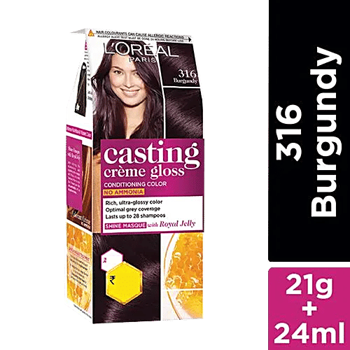 L'Oreal  Paris Casting Crème Gloss - Small Pack, 45g - 316 Burgundy2