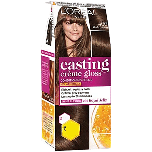 L'Oreal  Paris Casting Creme Gloss - Small Pack, 45g - 400 Dark Brown