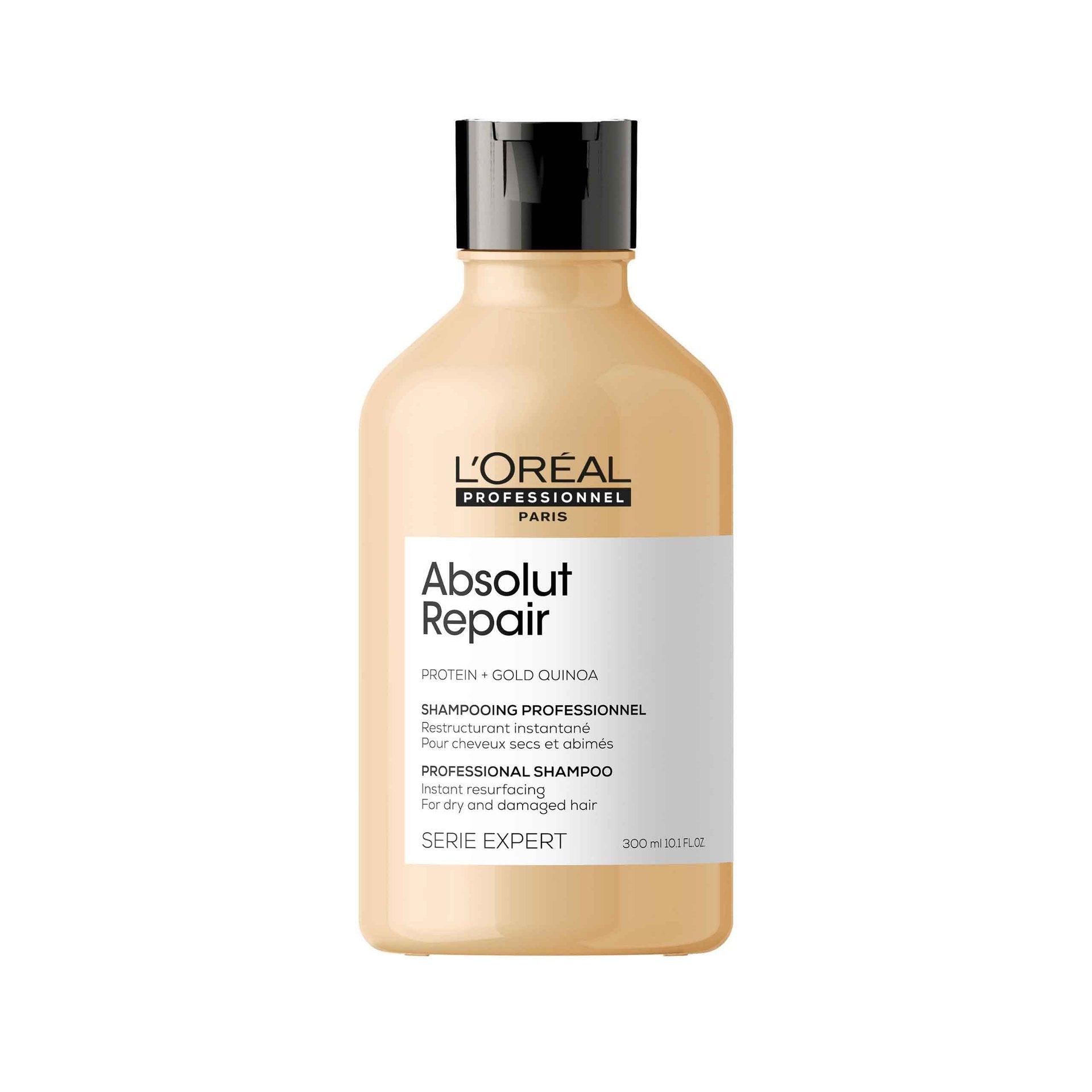 L'Oreal  Professionnel Paris Absolut Repair Shampoo With Protein + Gold Quinoa - (300ml) - House of Ateeq