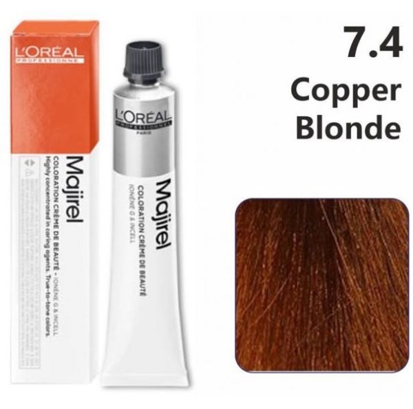 L'Oreal  Professionnel Paris - Majirel - 7.40 (Copper Blonde) - Mix 1:1.5 - (49.5g) - House of Ateeq