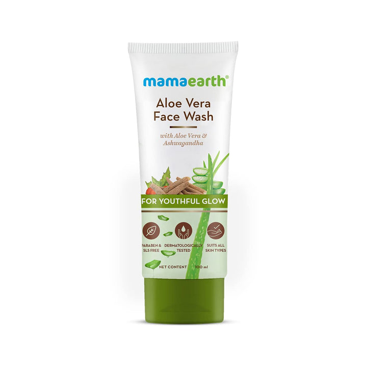 Mamaearth Aloe Vera Face Wash, 100 ml - House of Ateeq