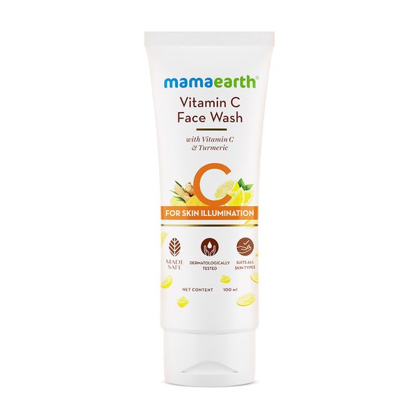 Mamaearth Vitamin C Face Wash 100ml – Front View Bottle