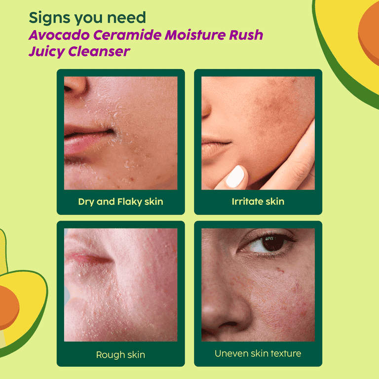 Plix Avocado Ceramide Moisture Rush Juicy Cleanser To Strengthen Your Skin Barrier, 100ml