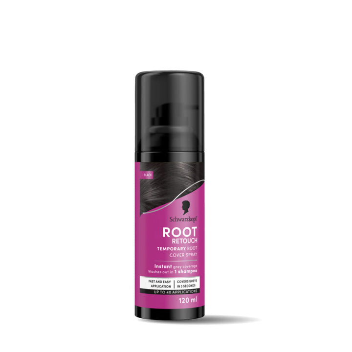 Schwarzkopf Root Retouch spray can on a white background